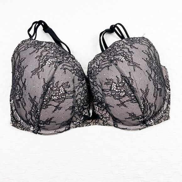 BUY 1 GET 1 FREE Victorias Secret Very Sexy 34DDD lace pink and black bra linger - Picture 1 of 10